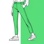 bright green ankle pants image